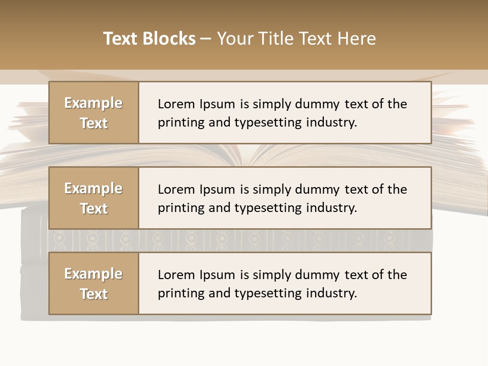 An Open Book On Top Of A Stack Of Books PowerPoint Template