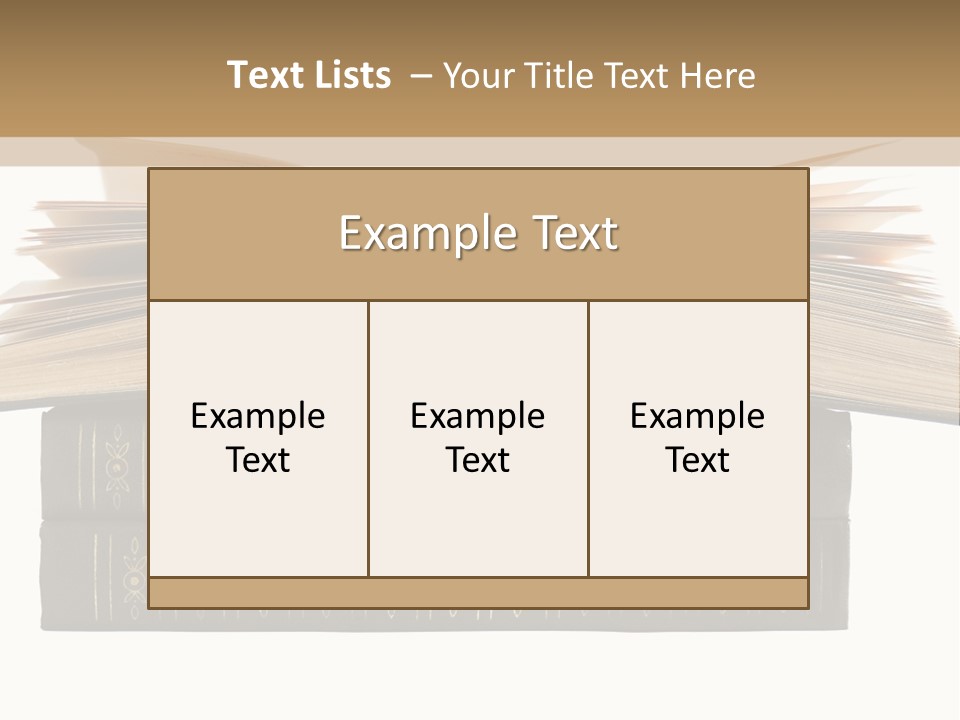 An Open Book On Top Of A Stack Of Books PowerPoint Template