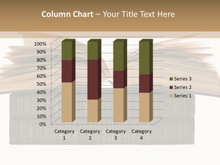 An Open Book On Top Of A Stack Of Books PowerPoint Template