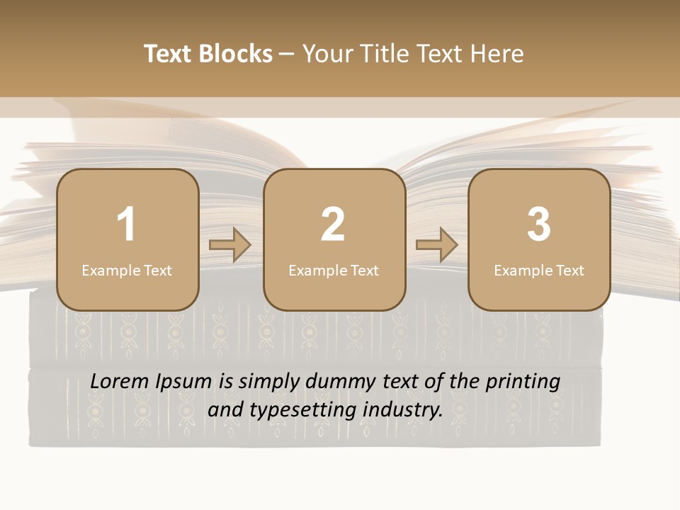 An Open Book On Top Of A Stack Of Books PowerPoint Template