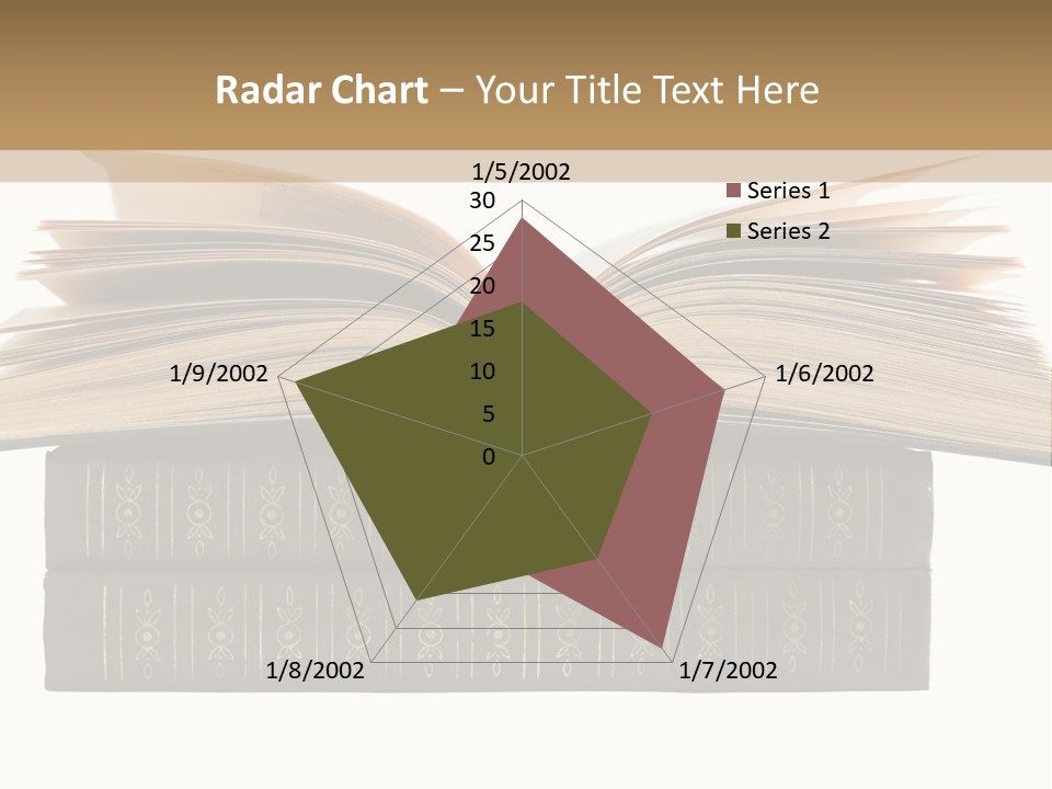 An Open Book On Top Of A Stack Of Books PowerPoint Template