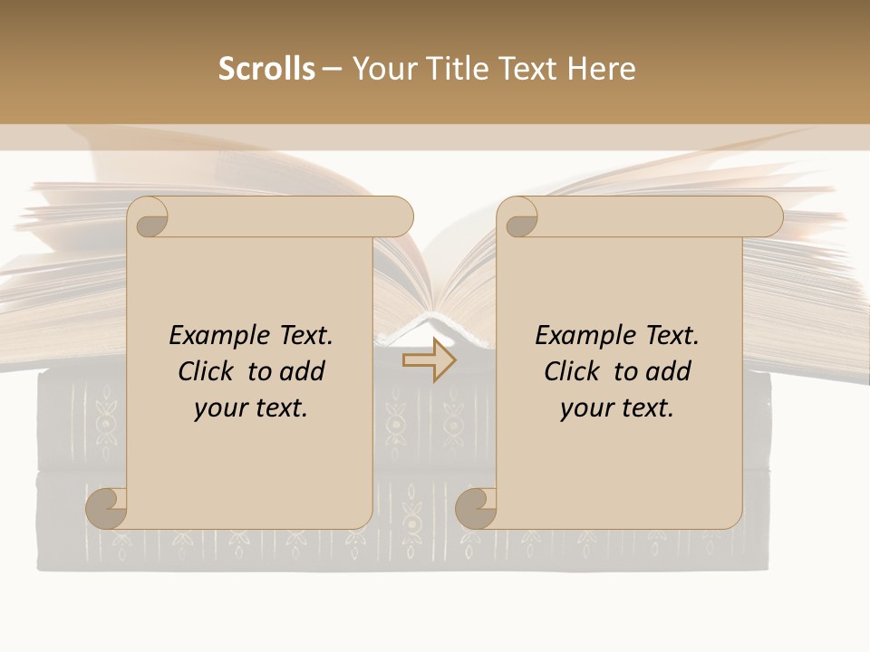 An Open Book On Top Of A Stack Of Books PowerPoint Template