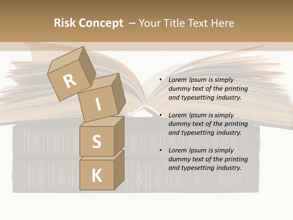 An Open Book On Top Of A Stack Of Books PowerPoint Template