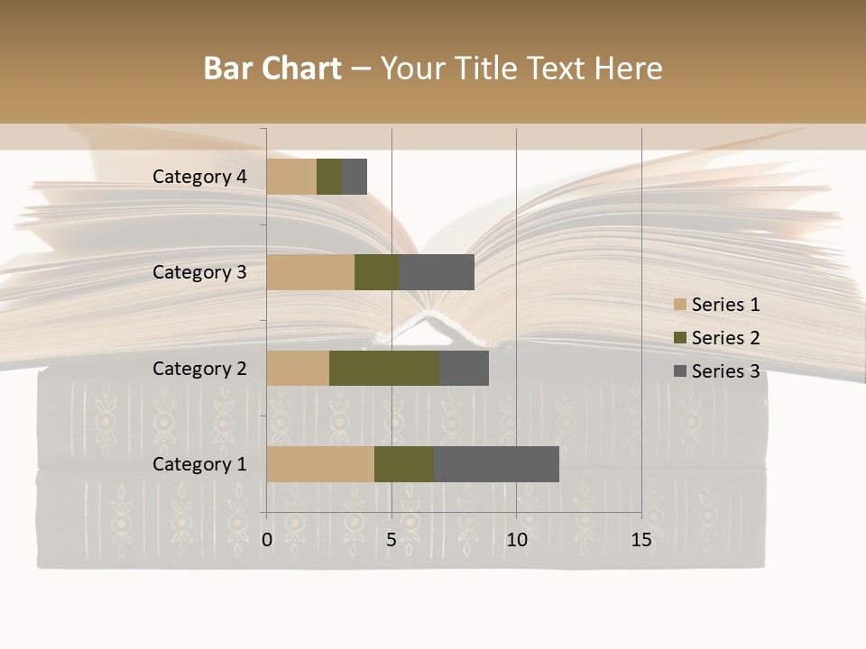 An Open Book On Top Of A Stack Of Books PowerPoint Template