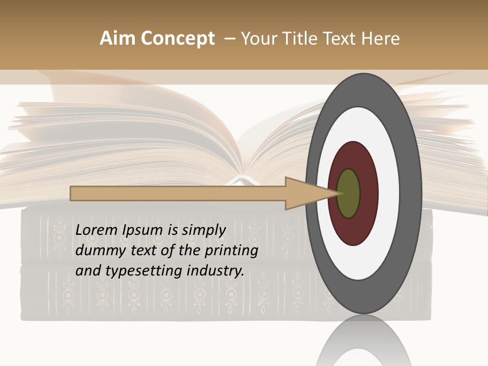An Open Book On Top Of A Stack Of Books PowerPoint Template