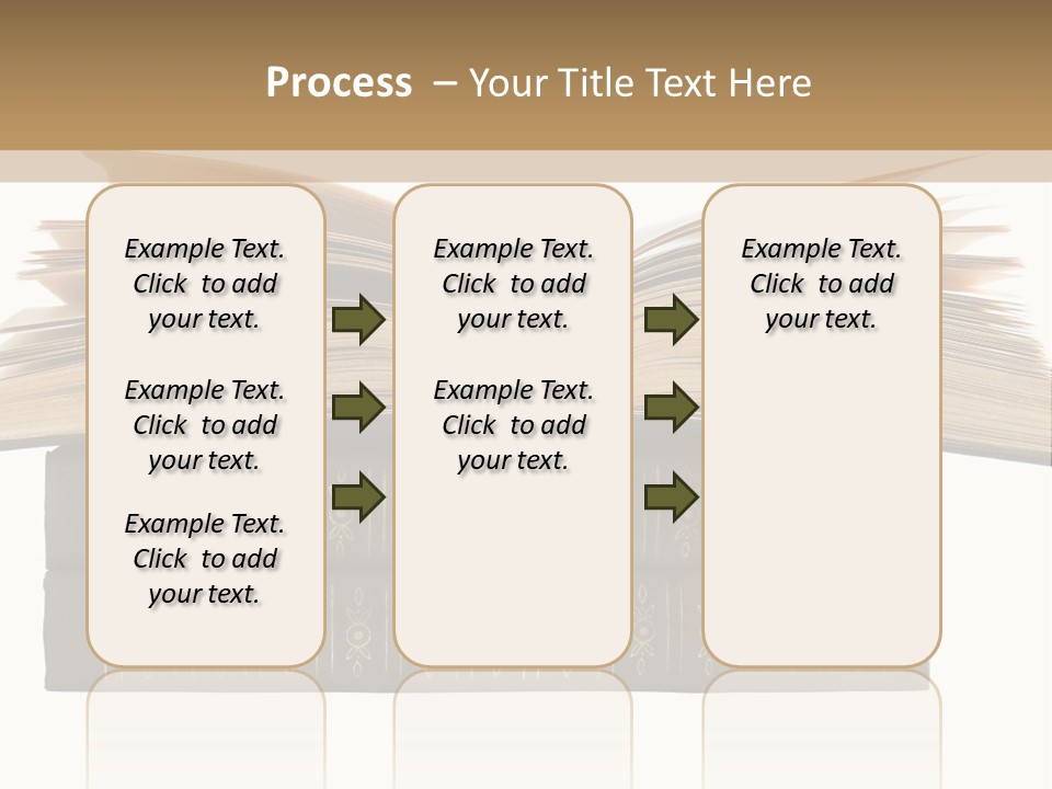 An Open Book On Top Of A Stack Of Books PowerPoint Template