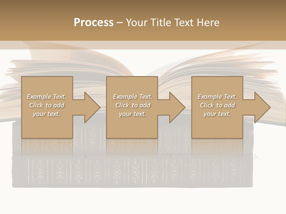 An Open Book On Top Of A Stack Of Books PowerPoint Template