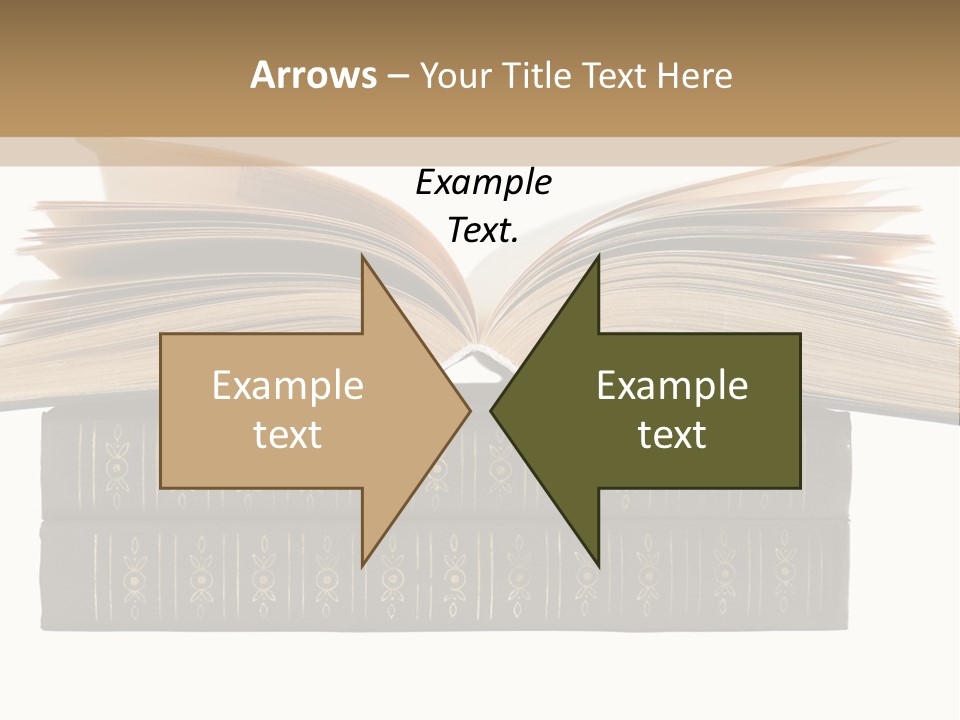 An Open Book On Top Of A Stack Of Books PowerPoint Template