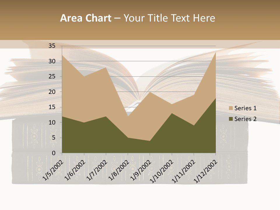 An Open Book On Top Of A Stack Of Books PowerPoint Template