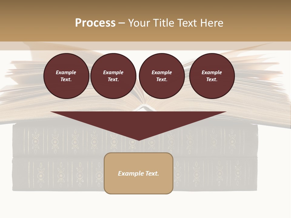 An Open Book On Top Of A Stack Of Books PowerPoint Template