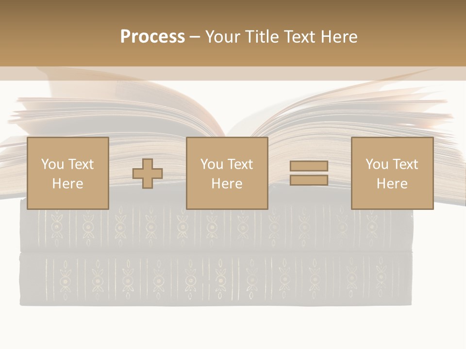 An Open Book On Top Of A Stack Of Books PowerPoint Template