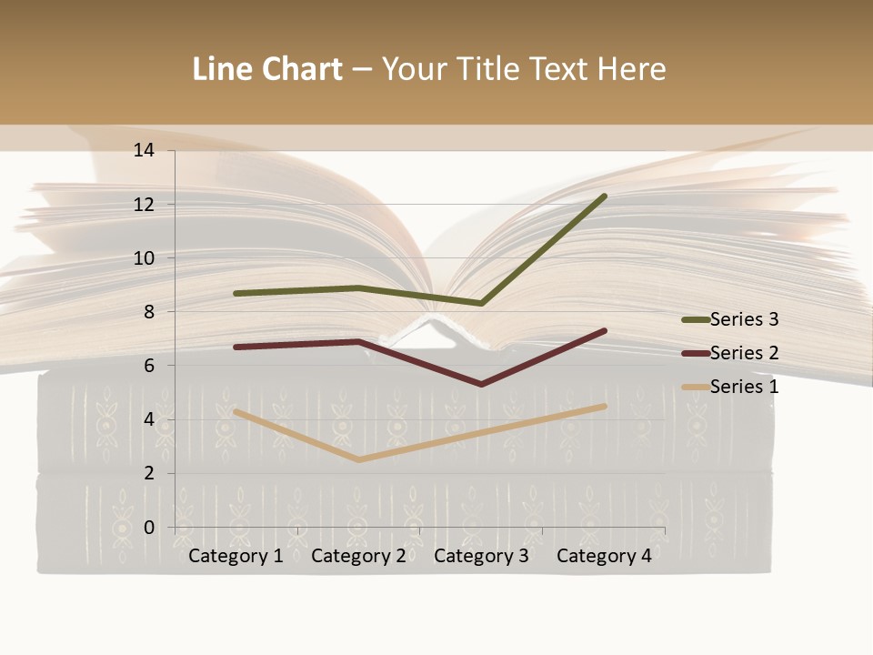 An Open Book On Top Of A Stack Of Books PowerPoint Template