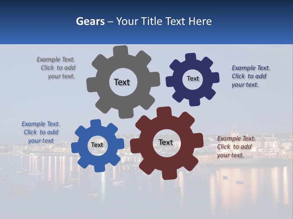 A Large Body Of Water With Boats In It PowerPoint Template