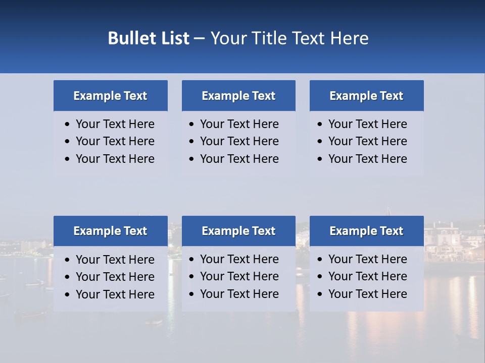 A Large Body Of Water With Boats In It PowerPoint Template