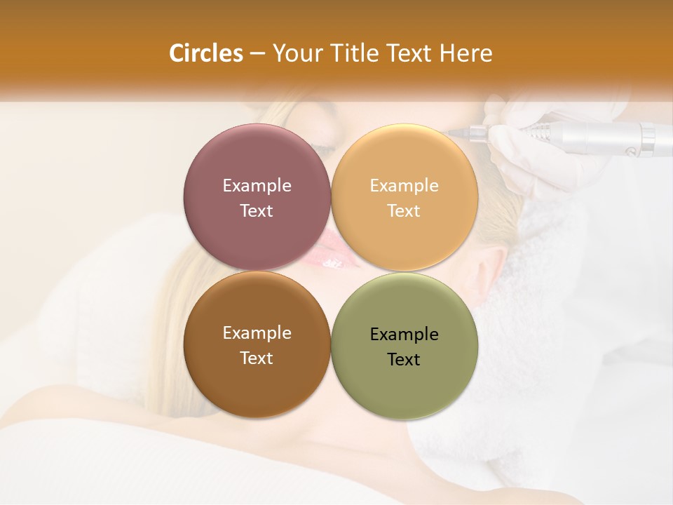 A Woman Getting Her Hair Done By A Hair Stylist PowerPoint Template