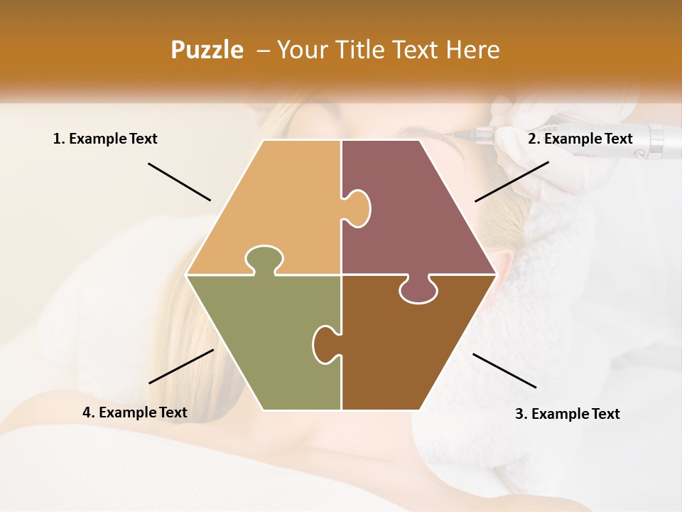 A Woman Getting Her Hair Done By A Hair Stylist PowerPoint Template