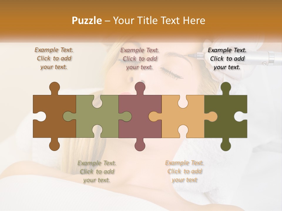 A Woman Getting Her Hair Done By A Hair Stylist PowerPoint Template