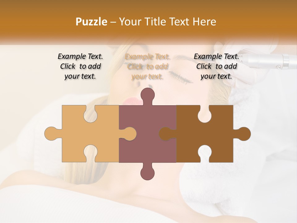 A Woman Getting Her Hair Done By A Hair Stylist PowerPoint Template