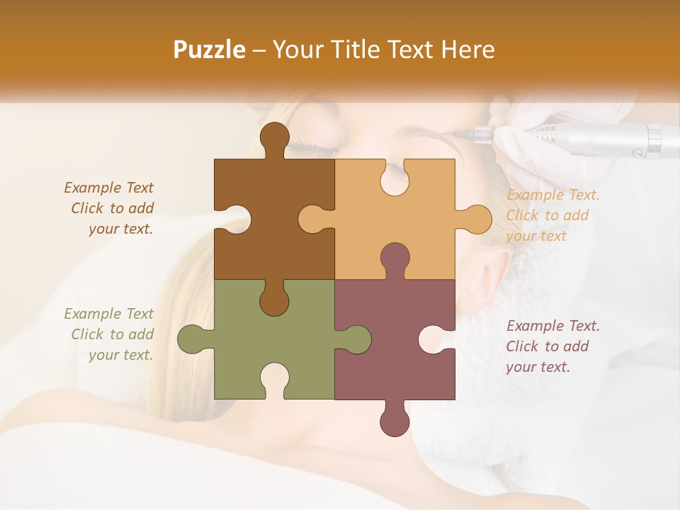 A Woman Getting Her Hair Done By A Hair Stylist PowerPoint Template