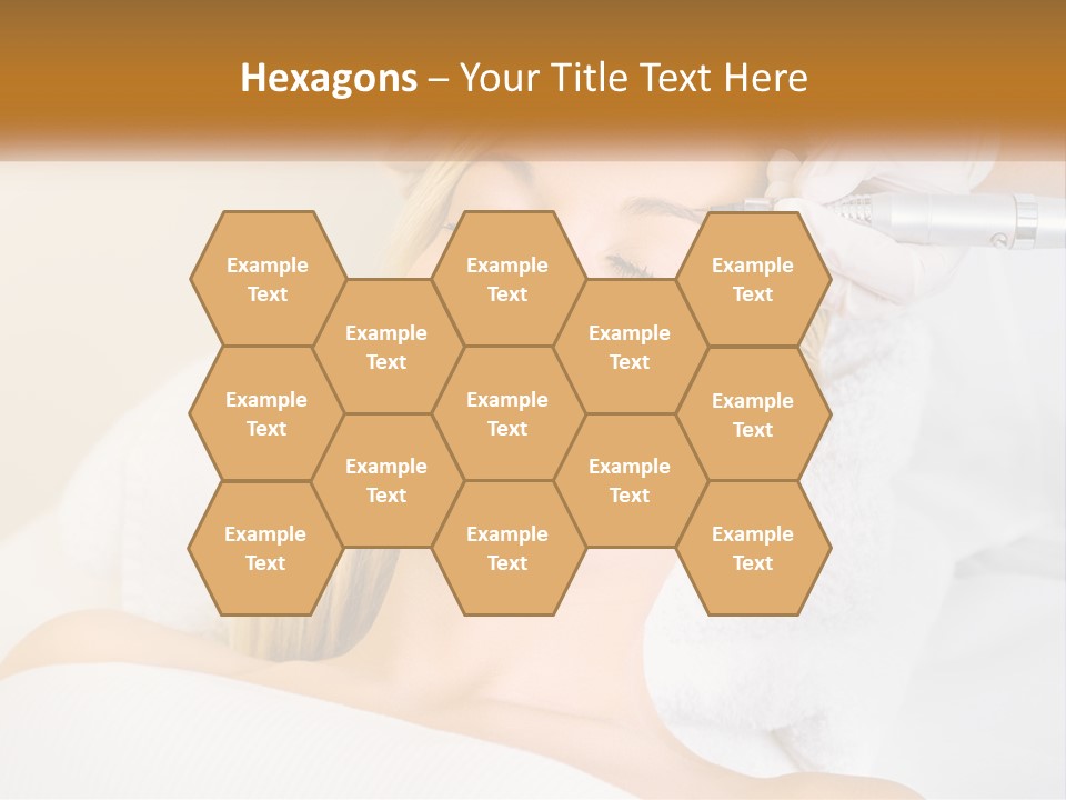 A Woman Getting Her Hair Done By A Hair Stylist PowerPoint Template