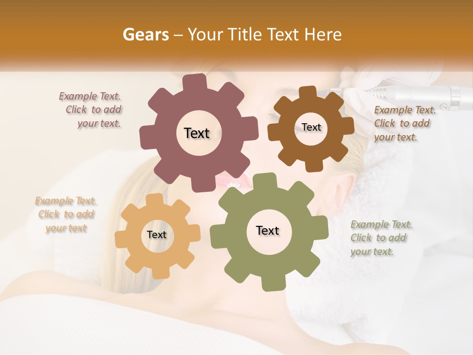 A Woman Getting Her Hair Done By A Hair Stylist PowerPoint Template