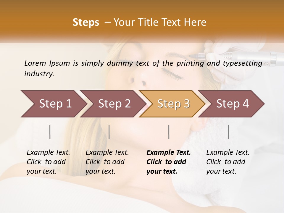 A Woman Getting Her Hair Done By A Hair Stylist PowerPoint Template
