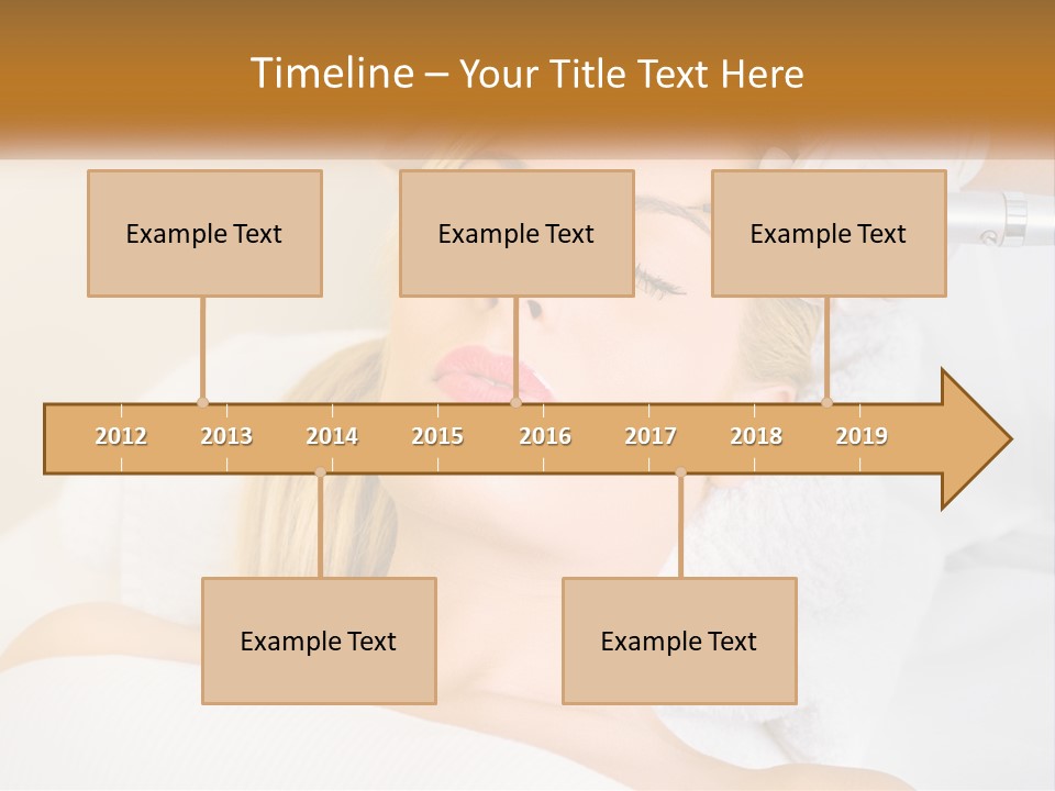 A Woman Getting Her Hair Done By A Hair Stylist PowerPoint Template