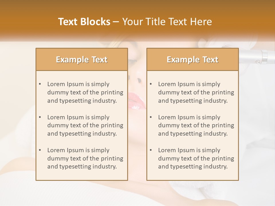 A Woman Getting Her Hair Done By A Hair Stylist PowerPoint Template