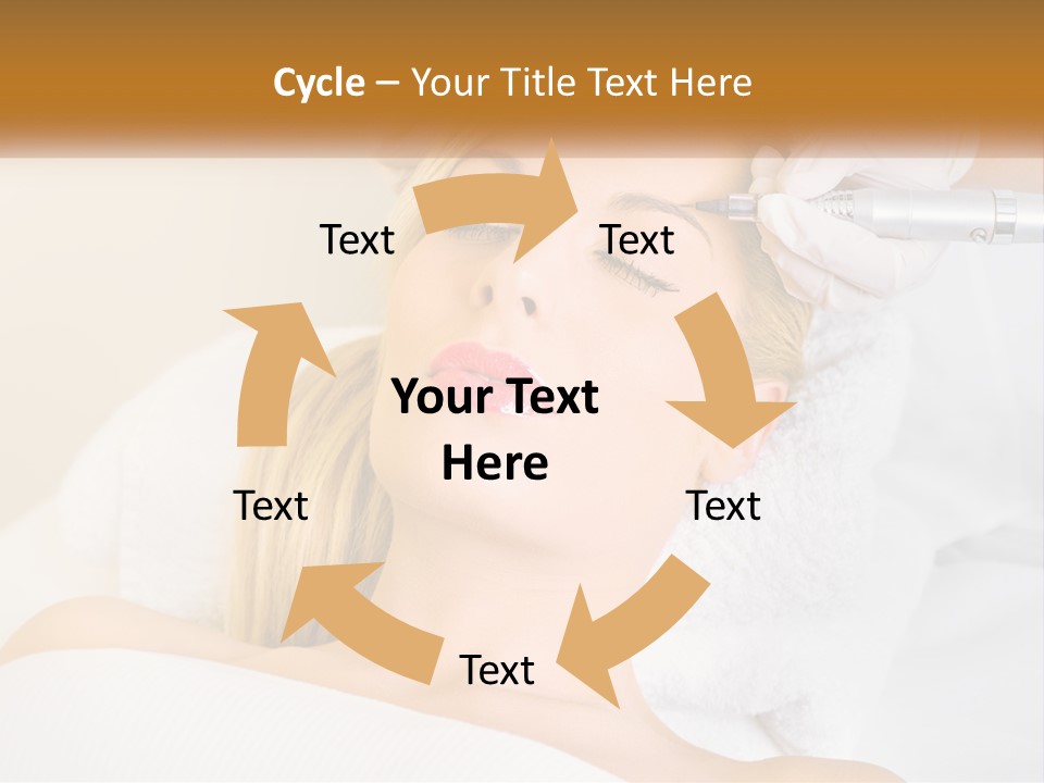 A Woman Getting Her Hair Done By A Hair Stylist PowerPoint Template