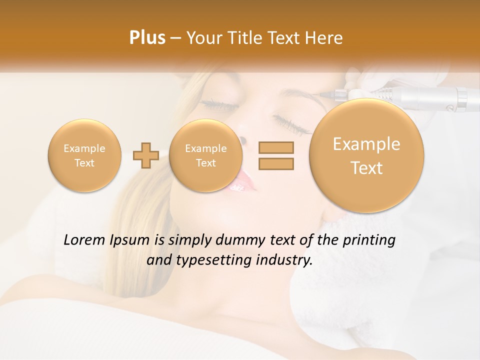 A Woman Getting Her Hair Done By A Hair Stylist PowerPoint Template