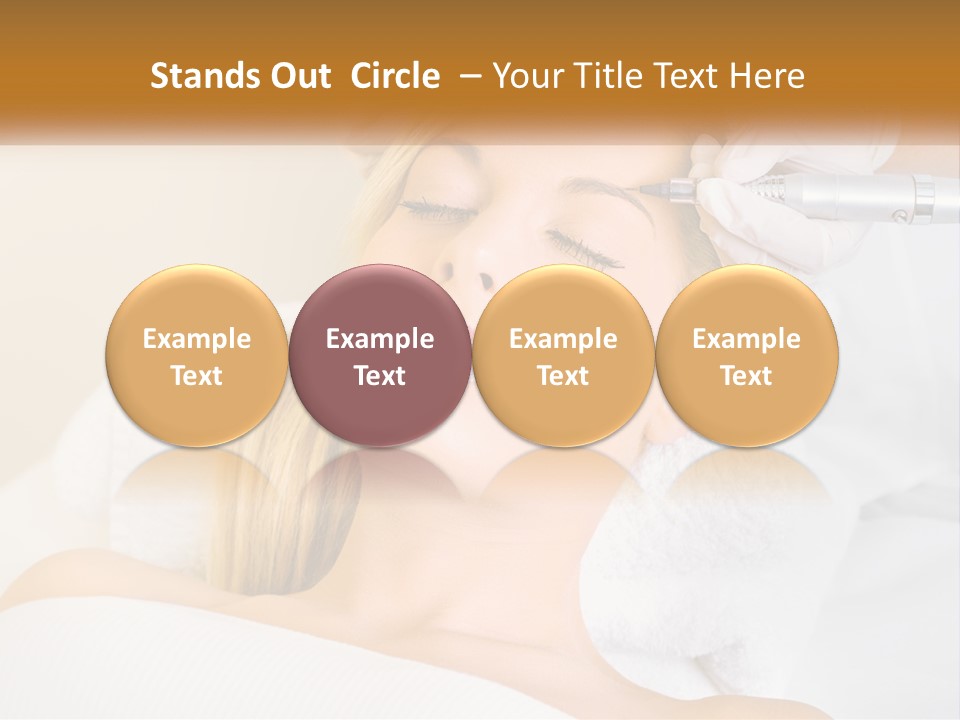 A Woman Getting Her Hair Done By A Hair Stylist PowerPoint Template