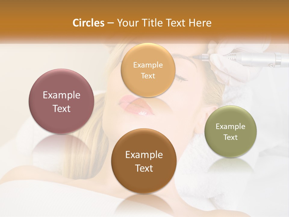 A Woman Getting Her Hair Done By A Hair Stylist PowerPoint Template