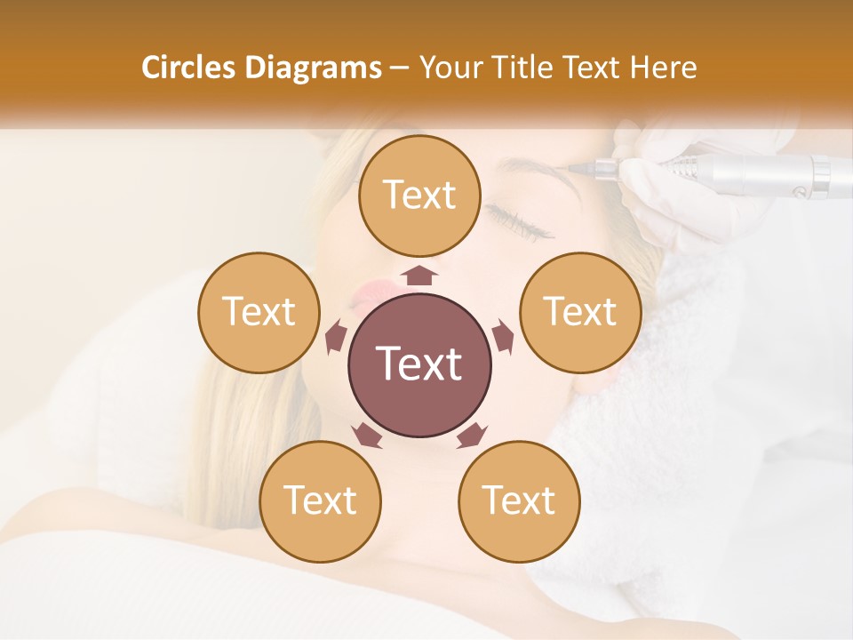 A Woman Getting Her Hair Done By A Hair Stylist PowerPoint Template