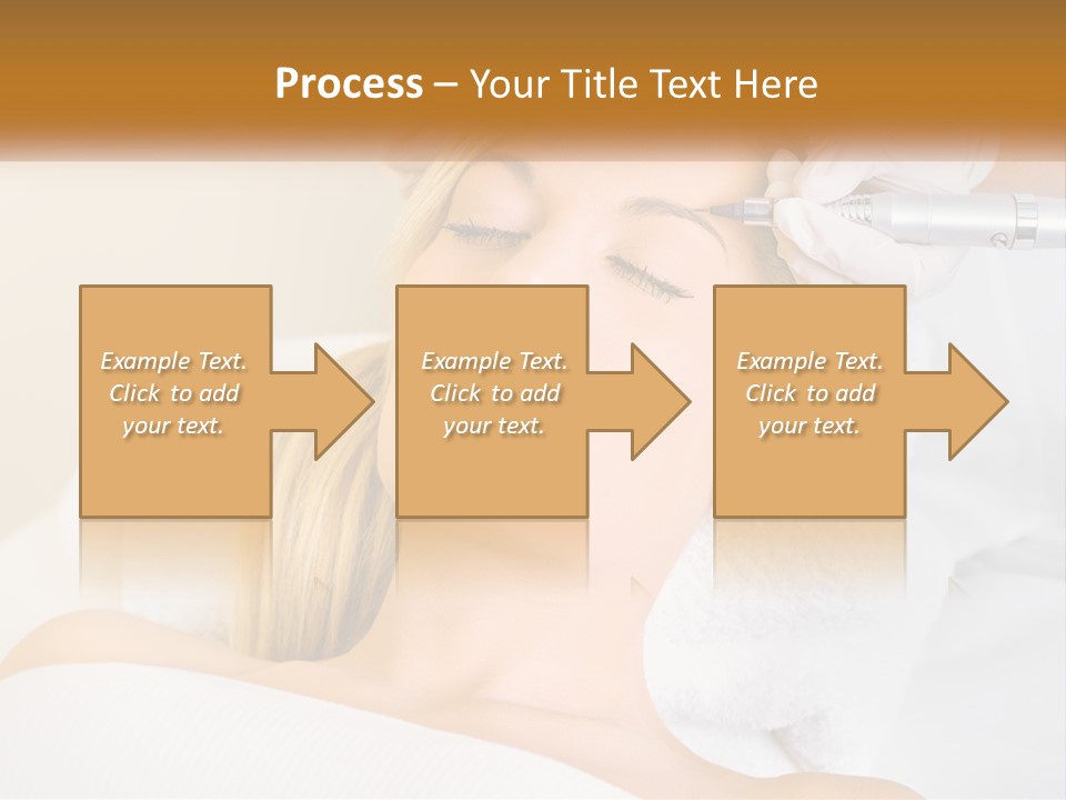 A Woman Getting Her Hair Done By A Hair Stylist PowerPoint Template