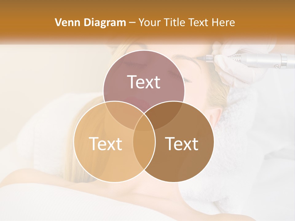 A Woman Getting Her Hair Done By A Hair Stylist PowerPoint Template