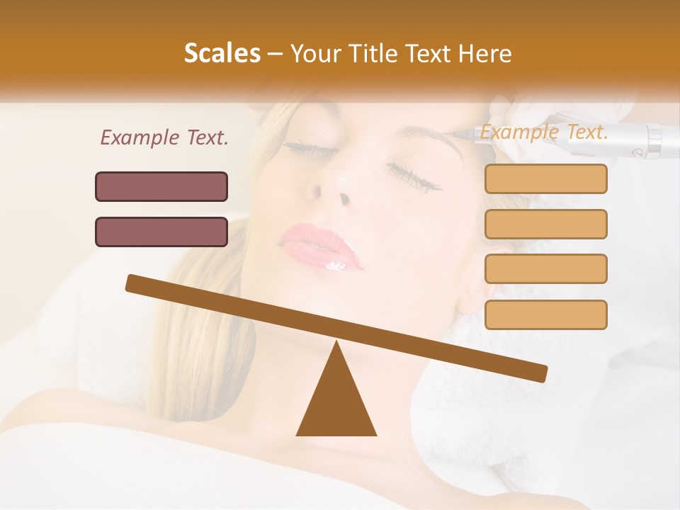 A Woman Getting Her Hair Done By A Hair Stylist PowerPoint Template