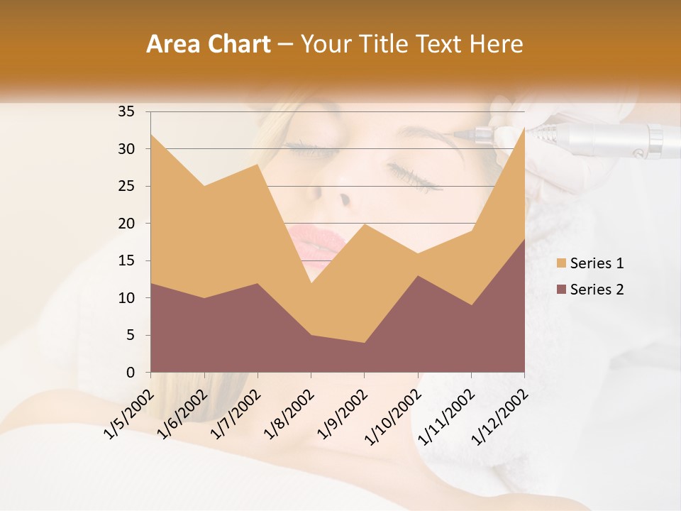 A Woman Getting Her Hair Done By A Hair Stylist PowerPoint Template