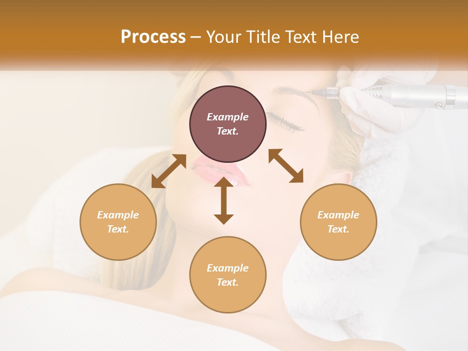 A Woman Getting Her Hair Done By A Hair Stylist PowerPoint Template