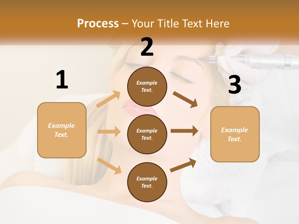 A Woman Getting Her Hair Done By A Hair Stylist PowerPoint Template