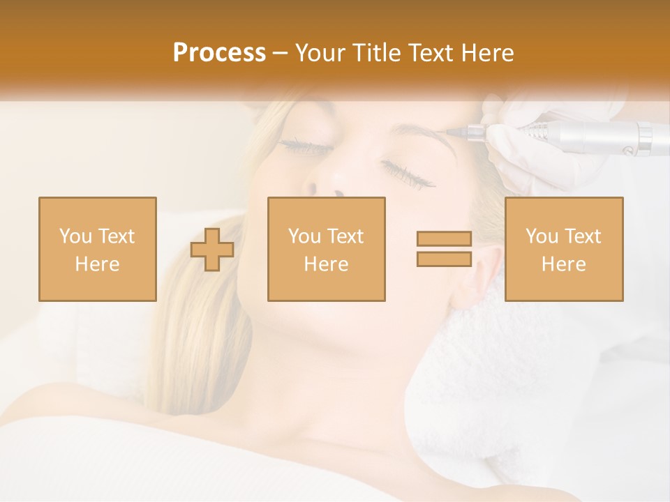 A Woman Getting Her Hair Done By A Hair Stylist PowerPoint Template