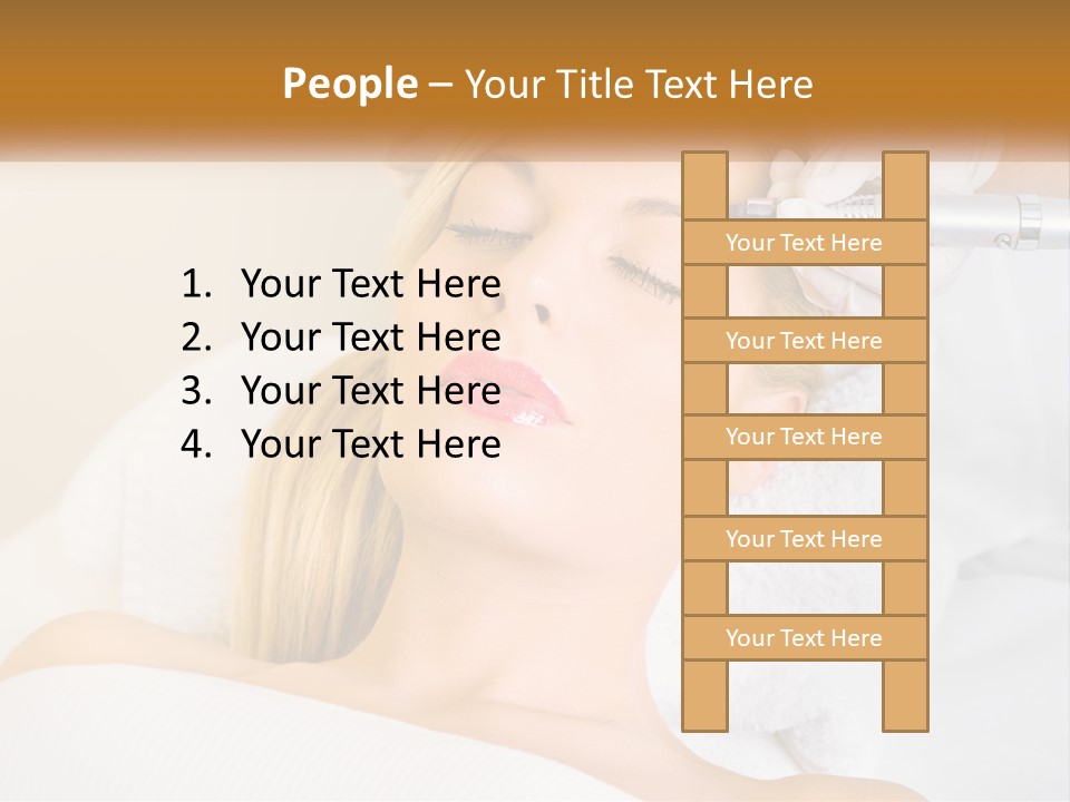 A Woman Getting Her Hair Done By A Hair Stylist PowerPoint Template