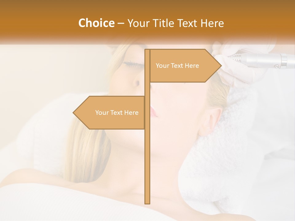 A Woman Getting Her Hair Done By A Hair Stylist PowerPoint Template