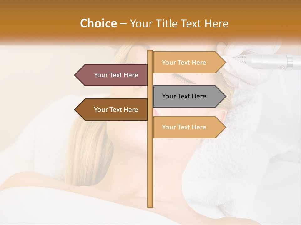 A Woman Getting Her Hair Done By A Hair Stylist PowerPoint Template