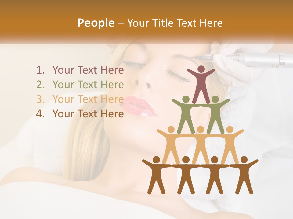 A Woman Getting Her Hair Done By A Hair Stylist PowerPoint Template