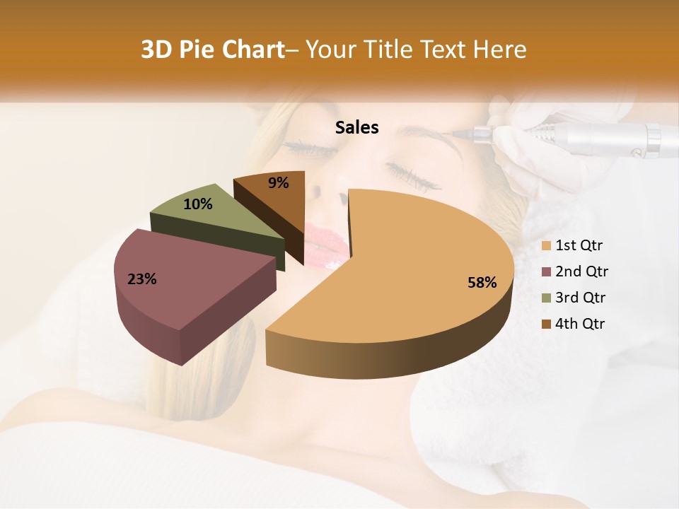 A Woman Getting Her Hair Done By A Hair Stylist PowerPoint Template