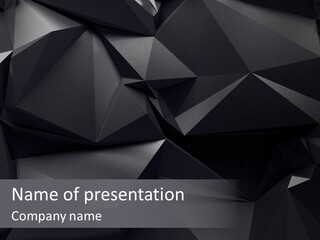 A Black And White Abstract Background With Triangles PowerPoint Template