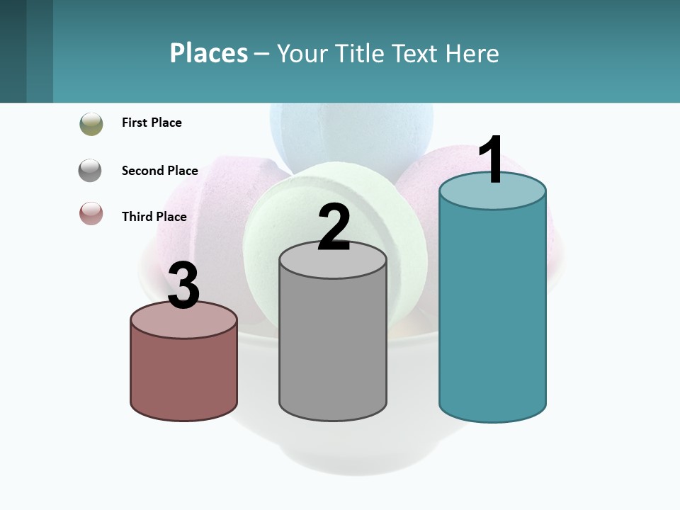 A Bowl Filled With Bath Bombs On Top Of A Table PowerPoint Template