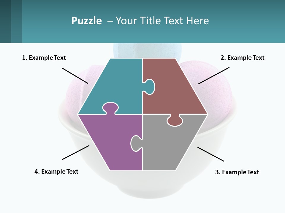 A Bowl Filled With Bath Bombs On Top Of A Table PowerPoint Template