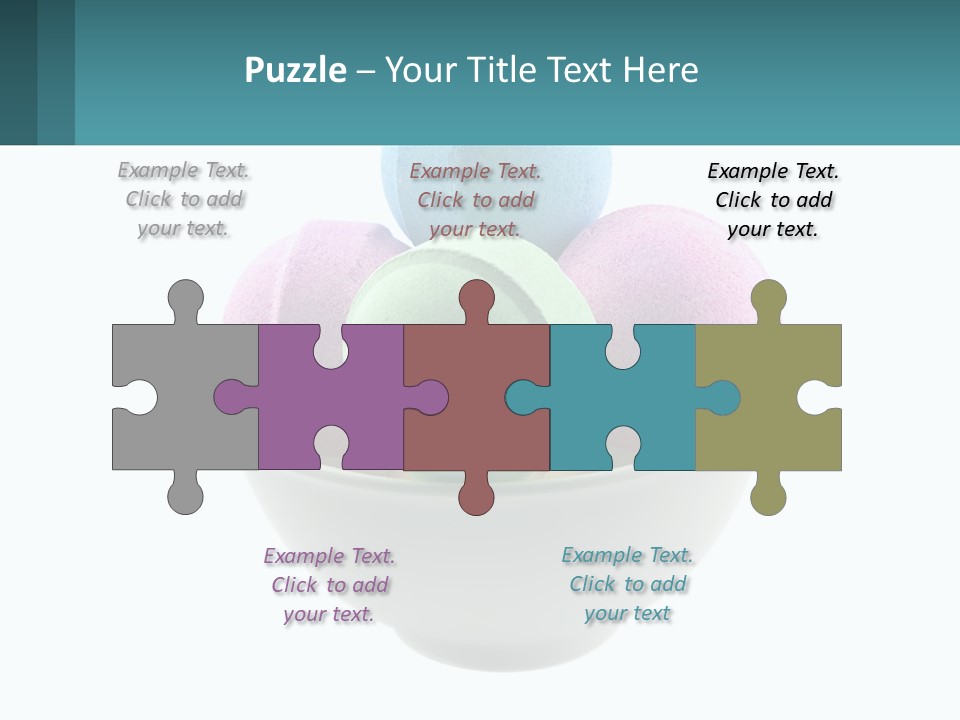 A Bowl Filled With Bath Bombs On Top Of A Table PowerPoint Template