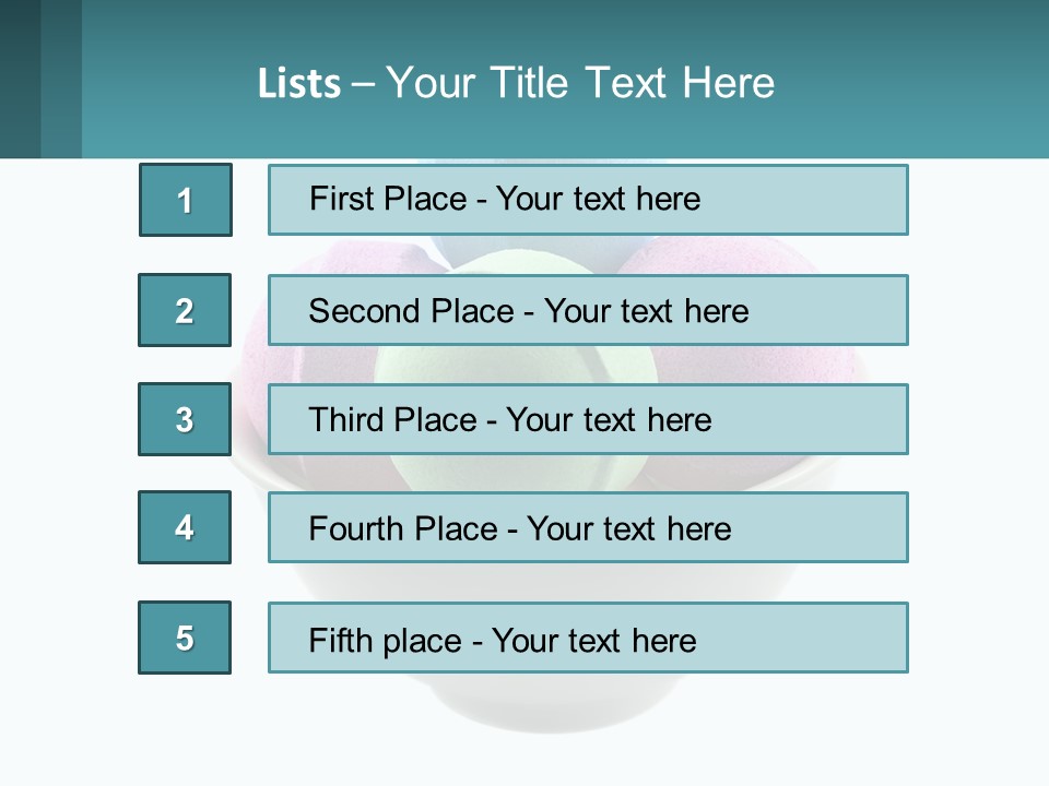 A Bowl Filled With Bath Bombs On Top Of A Table PowerPoint Template